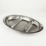 Vegetable Dish 3 Section Stainless Steel 20"