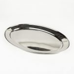 Oval Flat Stainless Steel 12"
