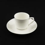 Demi Tasse Coffee Cup and Saucer White
